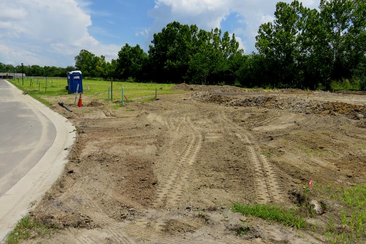 Residential subdivision development with new homes in Florida